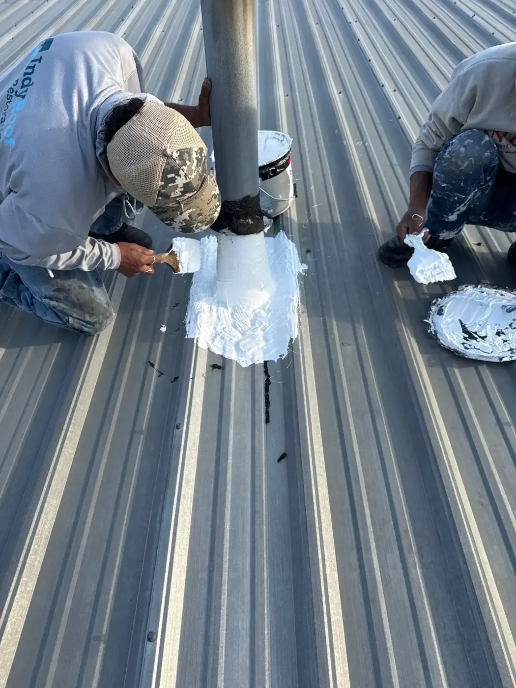Commercial roof inspection documented in Heritage Lake