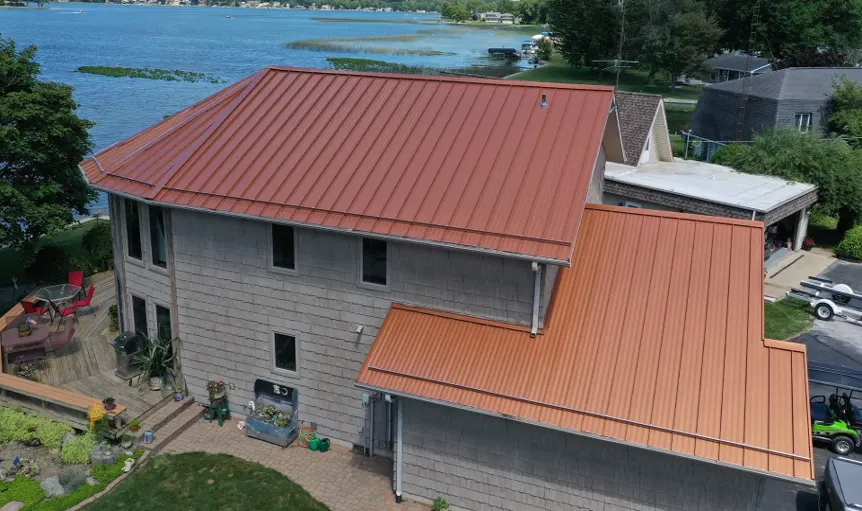 Storm damage documentation on a Heritage Lake commercial building