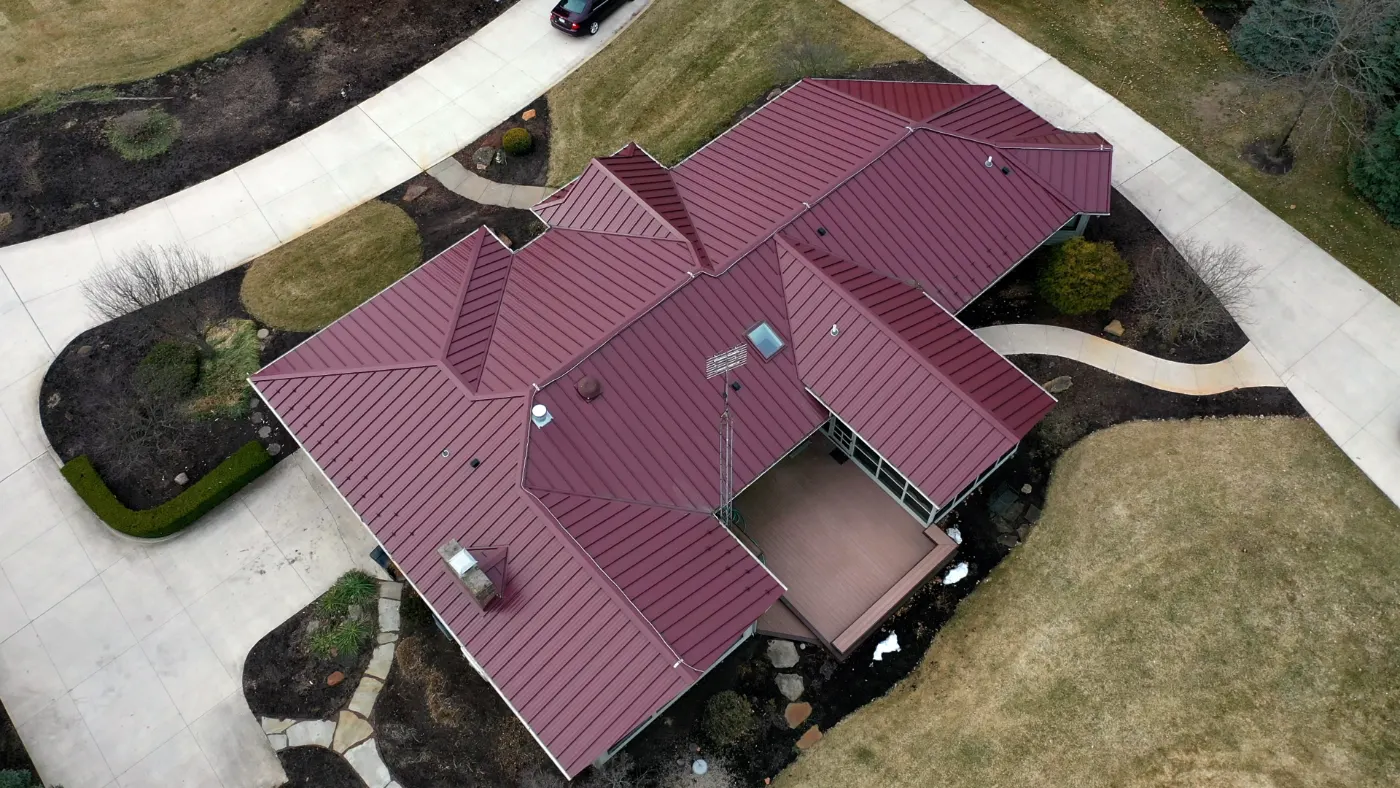 Tarping and dry-in on a Heritage Lake commercial roof